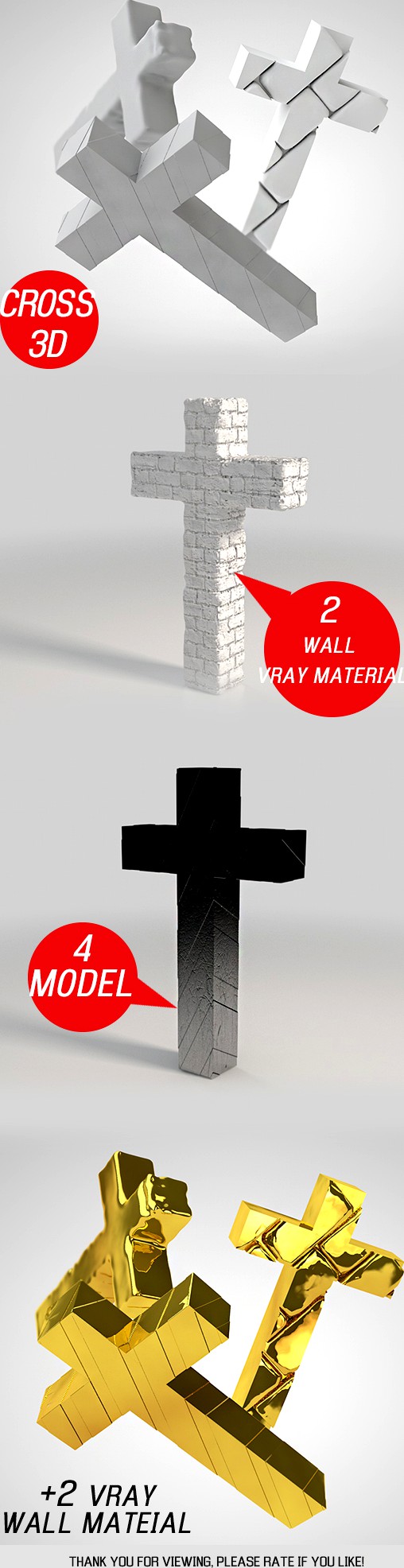 Cross 3D model