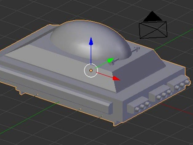 Model Space Ship (Movable Top) by MultiFlipman