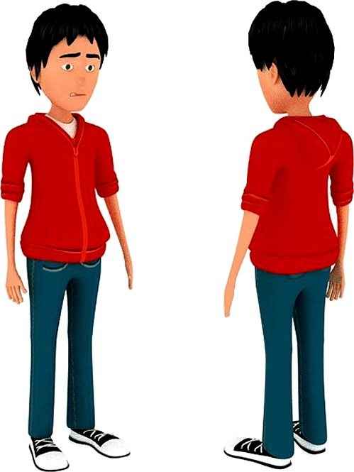Boy 3d Model With Rig