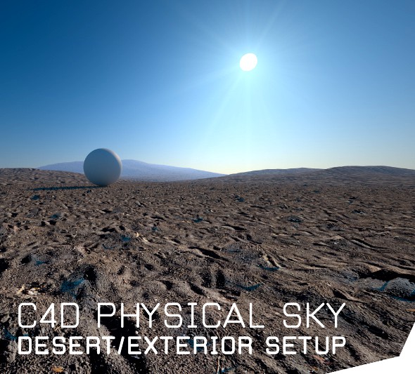 desert exterior render setup c4d(physical sky)