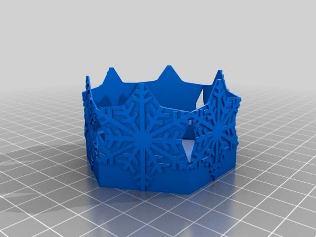 Candle holder for hexagonal spider-web candles by rosiebluenose