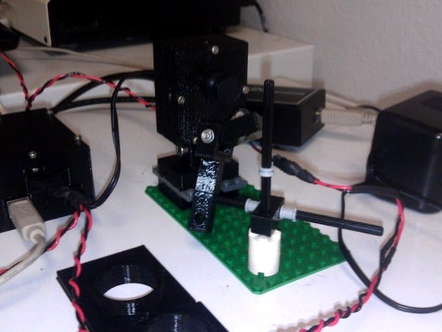 Dr.RobotLabs Lego Breadboard / Monkey bar LED holder and Analog Camera Mount by htsrjdrouse