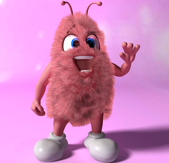 Pink Creature Rigged and Animated