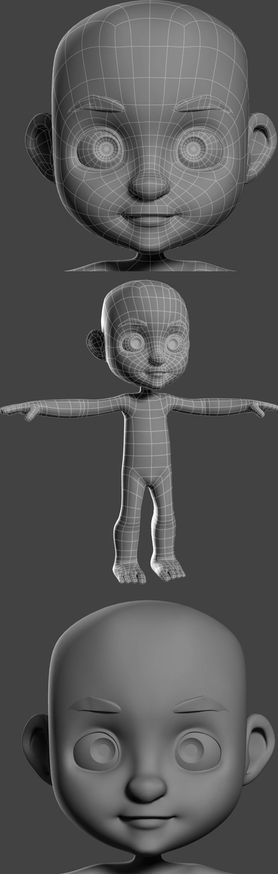 Cartoon Boy base mesh