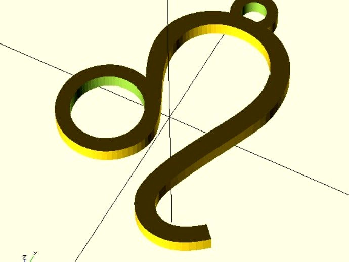 Leo Zodiac sign Keychain by iPadNanito