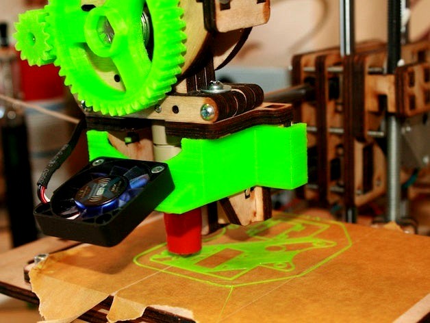 Printrbot Jr. 40mm fan mount by nepaholic