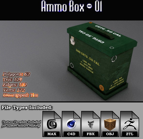 Low Poly AmmoBox - 01