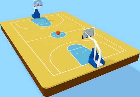 3D Basketball court