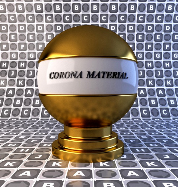 Gold material for corona render