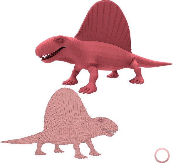 Dimetrodon Base Mesh