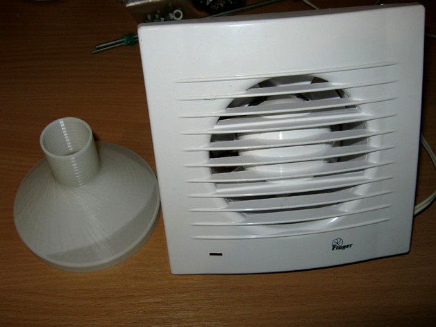 100 mm channel fan to 30 mm pipe adapter by mattheus