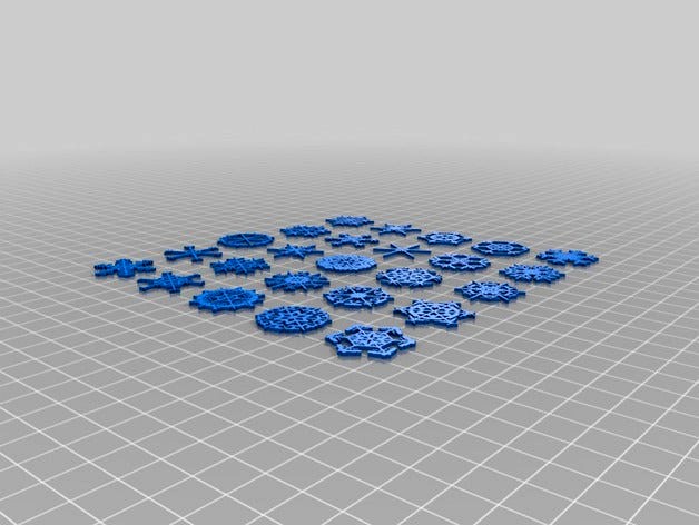 Parametric Snowflake Generator by gringer