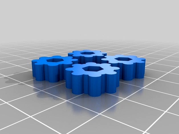 Thumbwheel for M3 standard and nyloc nuts by andygock