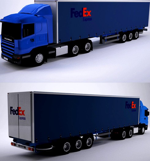 low poly truck