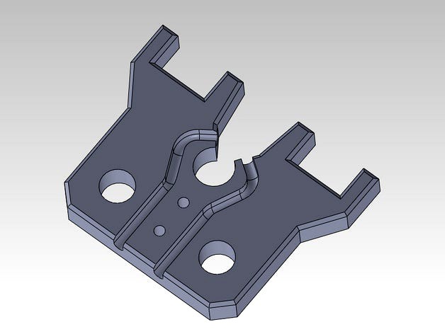 Rep1 Bracket with Wire Channels by hgall