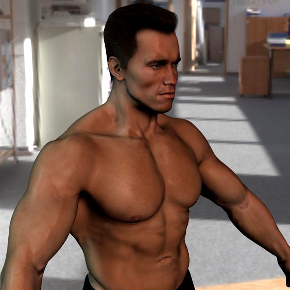 3d model Arnold Schwarzenegger body