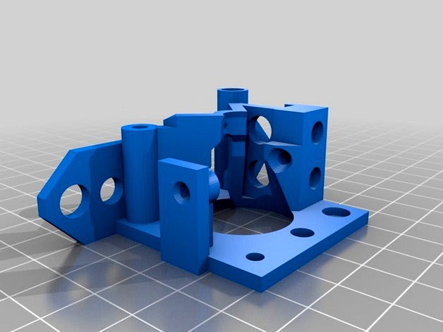 Airtripper's Bowden Extruder Body modified for push fit connectors by rrhb