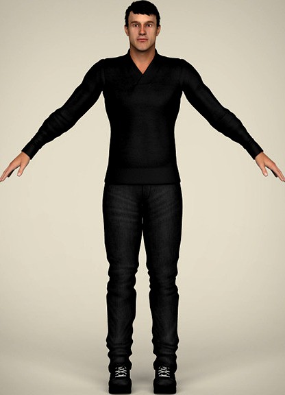 Realisitc Young Handsome Male