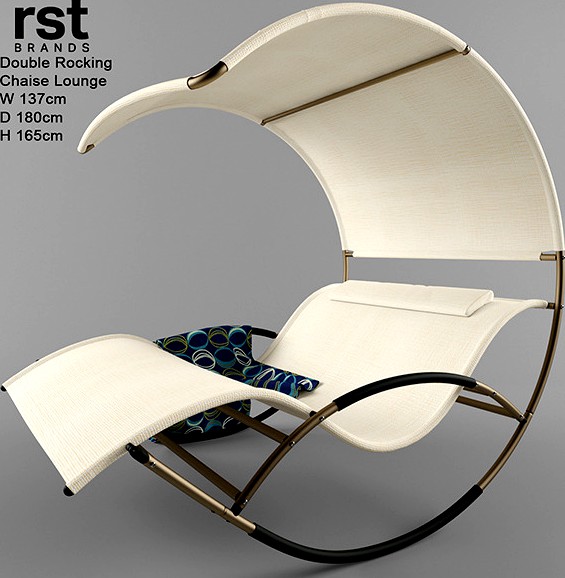 Double Rocking Chaise Lounge