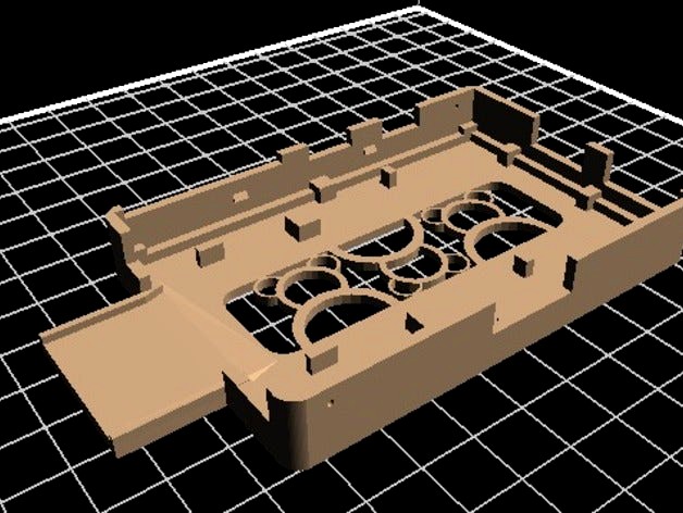 Raspberry Pi case with mem card shield by kyyberi