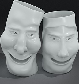 laughing vases