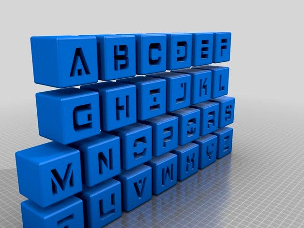 Alphabet Cubes by JO3RI