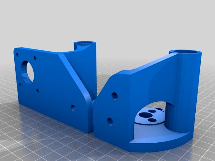 X-ends for holding 20x20 extrusion 3 hole delrin nuts/bushings by Simonious