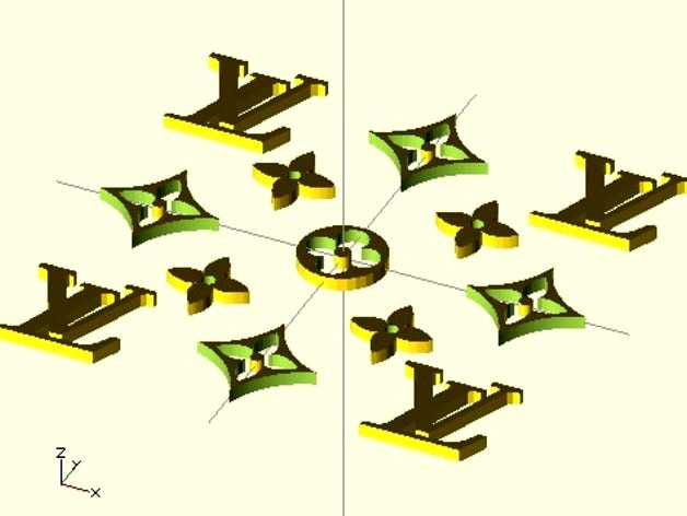 openSCAD program for generating pattern by pendletentons