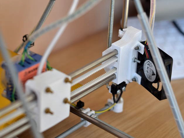 Huxley RepRap Fan Mount by chewdonkey