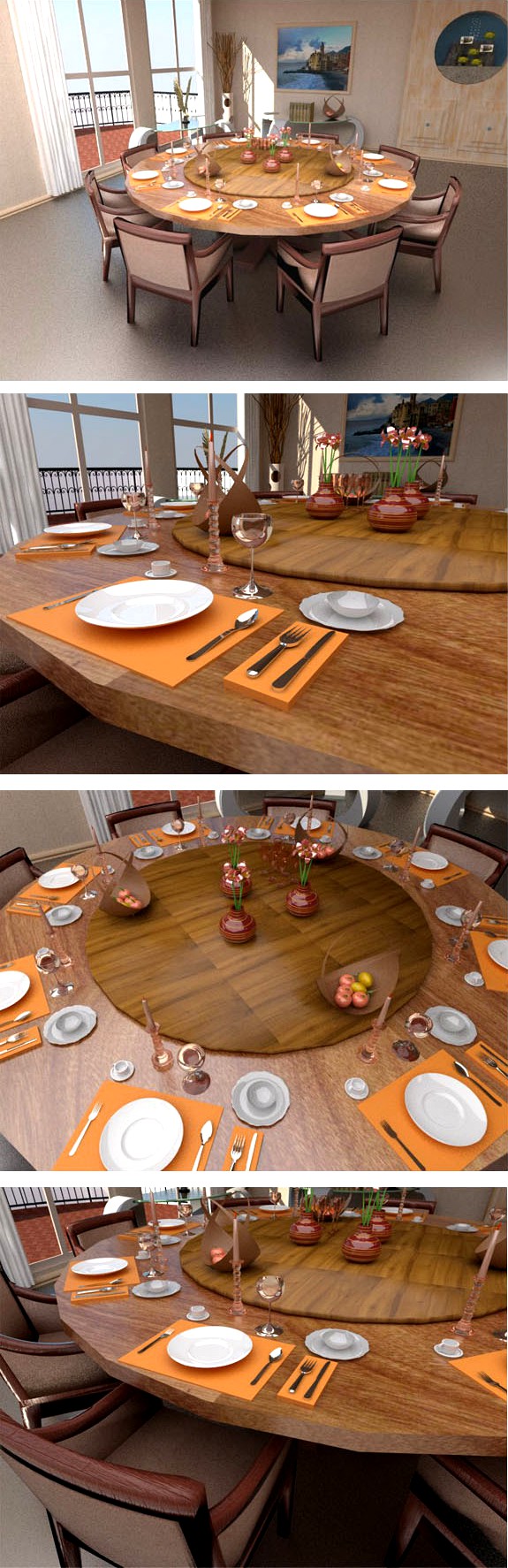 Dinner table set