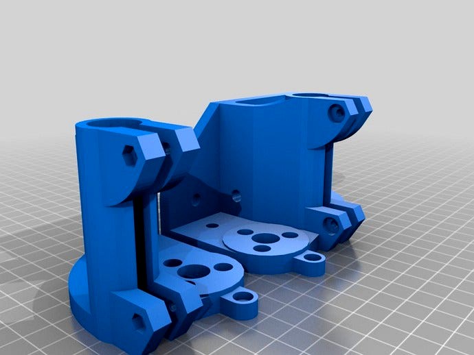 X-ends for holding 20x20 extrusion 3 hole delrin/lm8uus by Simonious