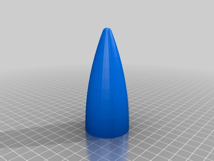 Parametric Threaded Ogive Rocket Nose Cone by bld
