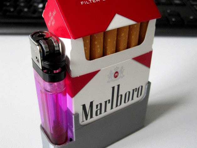 Cigarette pack + lighter holder by Jewcookie