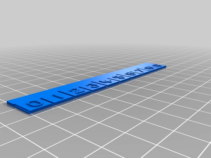 Calibration ruler and numbers font for OpenSCAD by t00tie