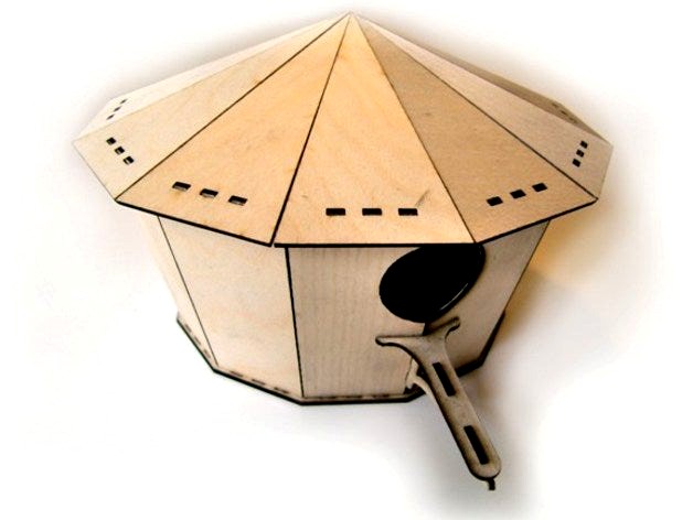 LaserCut - Bird House 2v0 by jtronics