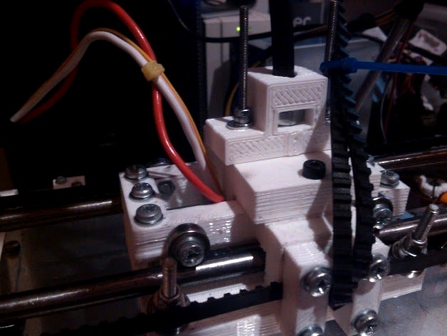 Bowden Extruder for Adrian's or MendelParts v6-mount Hot-ends by fritzhu