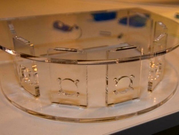 2D lasercut MaxBotix XL-MaxSonar-EZ sonar array by jgarland79