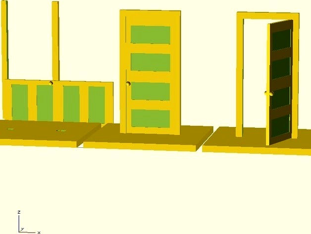 28mm doors for miniature games by Misellus