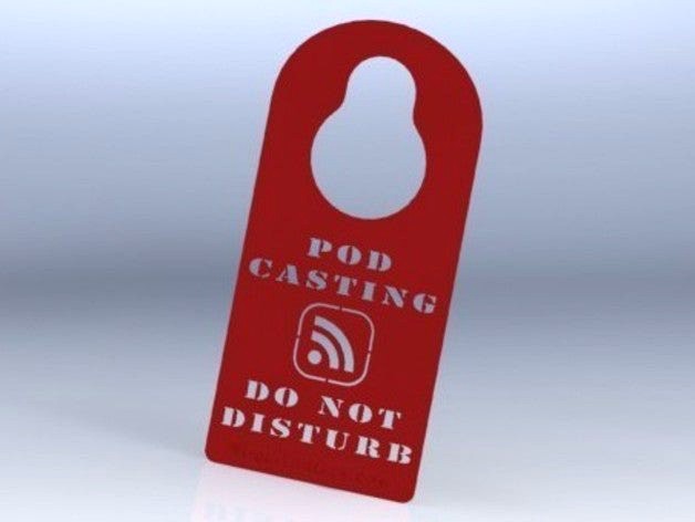 Podcasting Do-Not-Disturb Door Hanger by Tooltutor