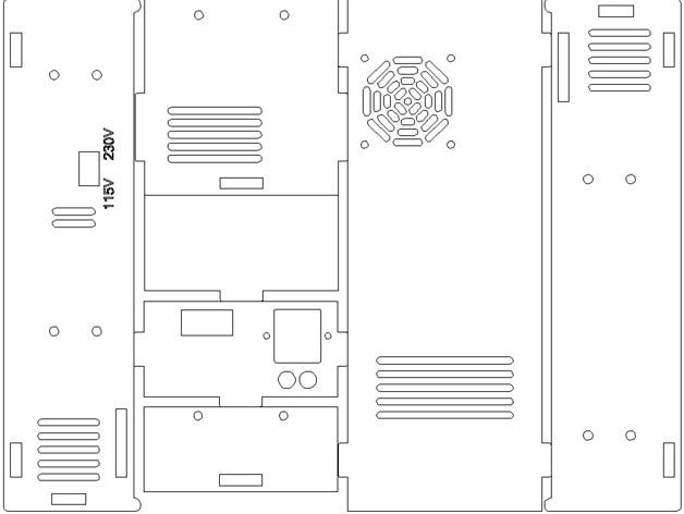 MendelMax.com Power Supply case for 12V, 30A suppply by kludgineer