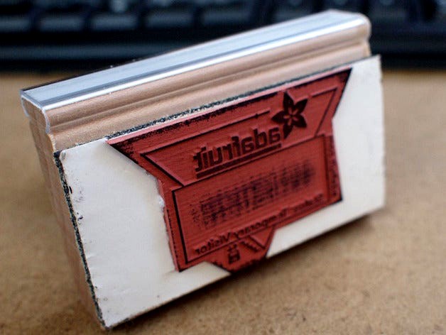 Hackerspace passport stamp laser template by adafruit