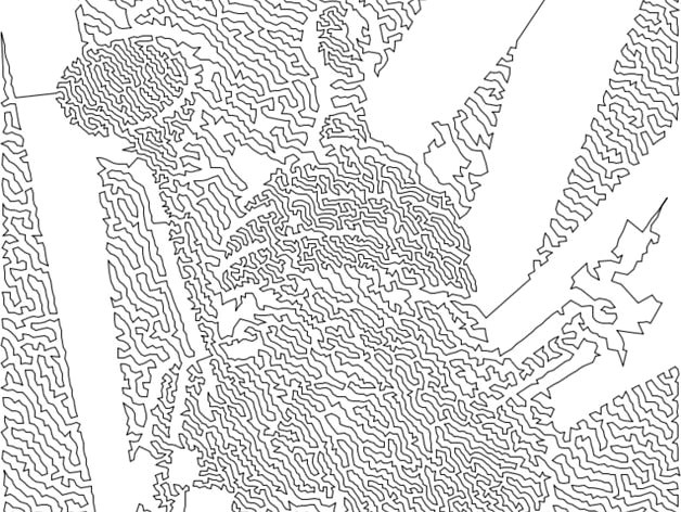 Dalek Victory TSP Single Line Drawing by MakerBlock