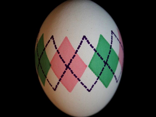 Argyle egg for Egg-Bot by HooDat