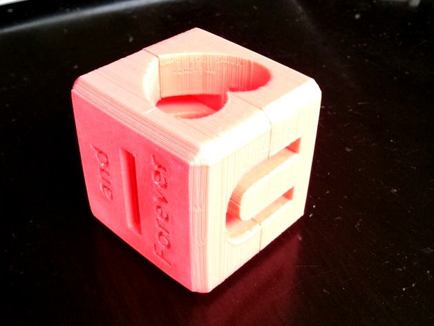 I Heart U Shadow Cube by joechung