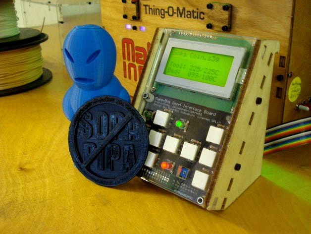 Stop SOPA PIPA Coin by MakerBot