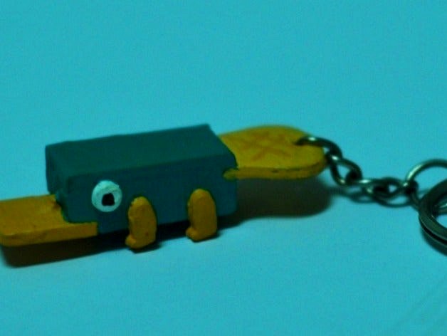 Perry the Platypus the inaction figure Keychain by javialamo