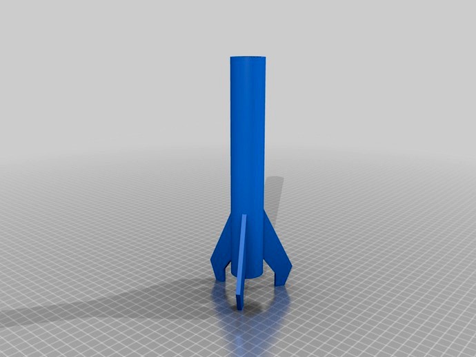 functional rocket body tube with fins by levincoolxyz
