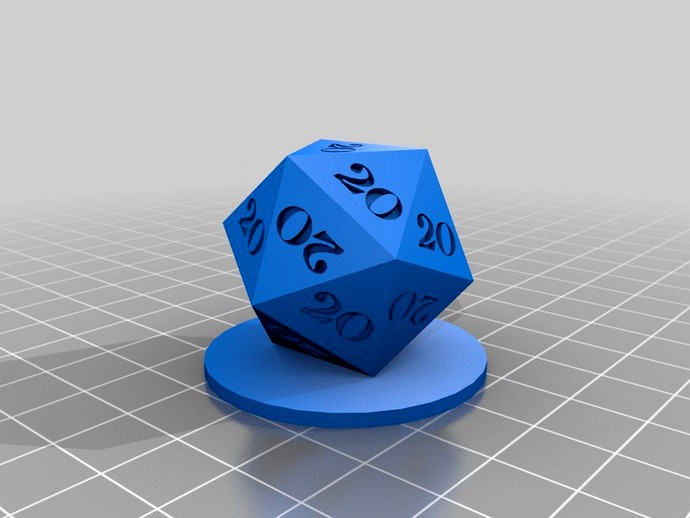 I Roll 20's - easier to print by MakerBlock