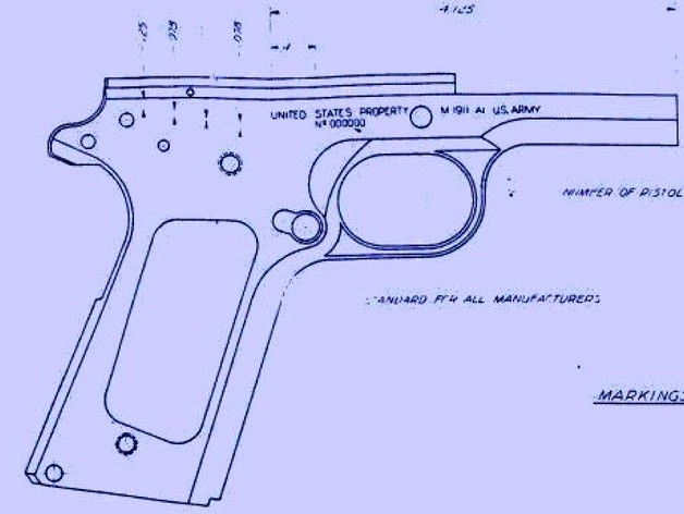 Colt M1911A1 Pistol Blueprints by jballard