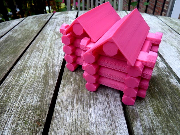 Stacking Logs for a Log Cabin by sconine